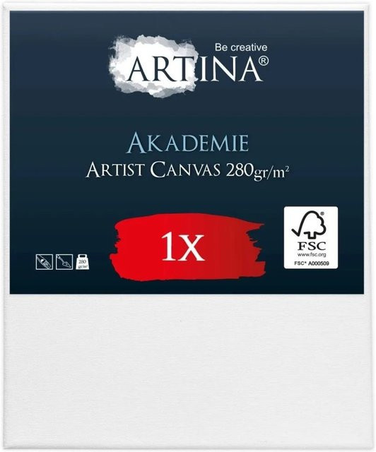 Artina Akademie Keilrahmen aus Holz in Weiß B: 50 cm, H: 60 cm, FSC-zertifiziert - Bild 1