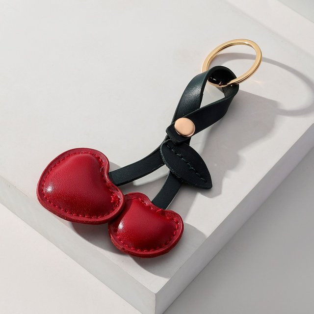 RUSTI Schlüsselanhänger Leder, Kirsche, Unisex - Bild 1