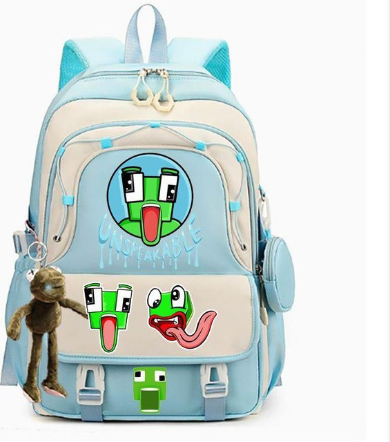 3-teiliges Schulrucksack-Set in Blau aus Oxford-Stoff mit Schultasche und Federmäppchen - Bild 1