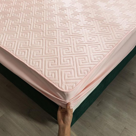 Super Six Gesteppter Matratzenschoner und 2 Kissenbezüge in Pink, Antibakteriell und Milbenabweisend, Baumwoll-Polyester-Mischung