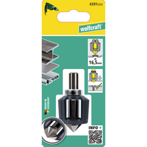 Wolfcraft Senker mit 1/4 Zoll Sechskant und 10 mm Schaftdurchmesser aus HSS in Grau Metallic - Bild 2