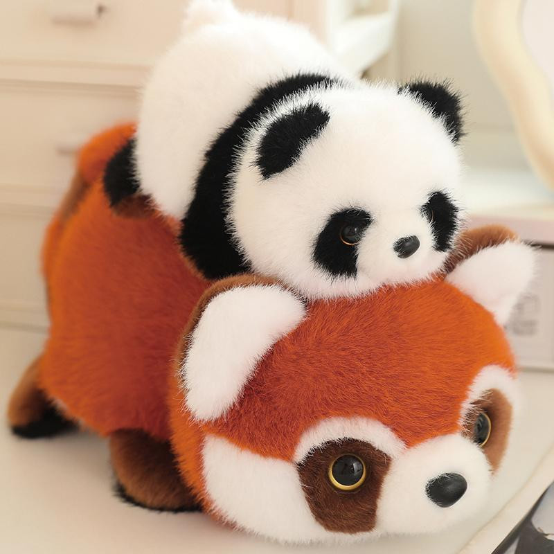 Bai Fen Bai Toys Wendbarer Panda zum Waschbären Plüschtier roter Panda - Bild 3