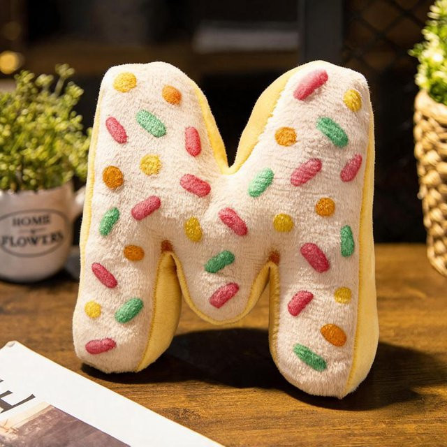 Yiran toy Donut-Buchstaben-Serie, Plüschtiere, Bunt / Mehrfarbig, 40cm - Bild 1