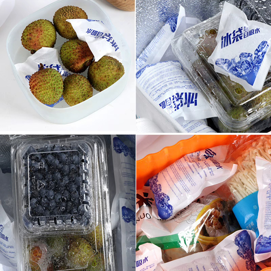 100 Stück wiederverwendbare Gel-Kühlpacks aus transparentem Kunststoff für den Kühlketten-Versand und zur Lebensmittelkühlung - Bild 4