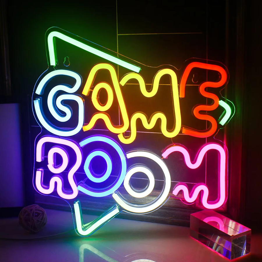 RGB LED Neon Zeichen aus Acryl für Gaming Zimmer und Schlafzimmer, Mehrfarbig, USB-betrieben - Bild 2