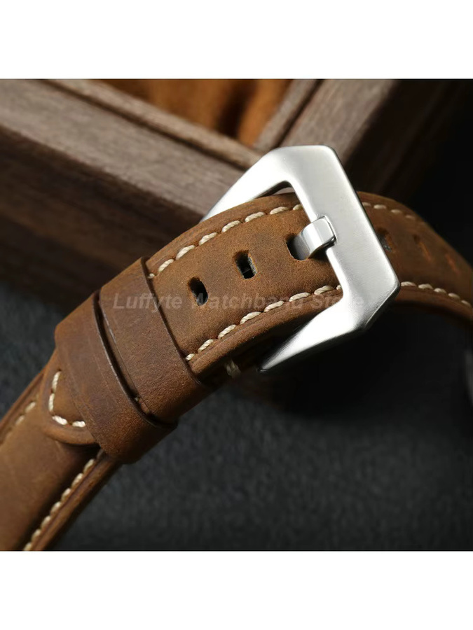 Luffyte Uhrenarmband Leder, Vintage, Herren - Bild 2