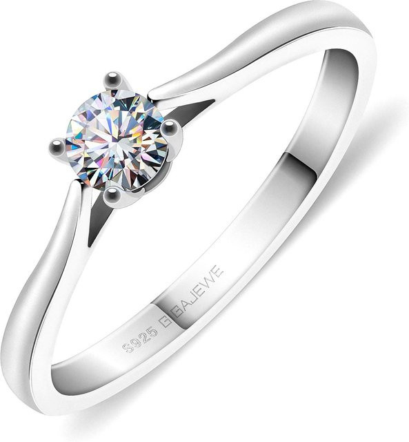 Ring 925 Silber, Moissanit, Damen - Bild 1