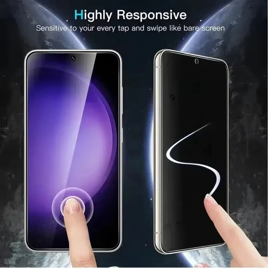 2 Stück Anti-Spion Vollbildschutz aus gehärtetem Glas mit 9H Härte für Samsung Galaxy S25 Ultra und weitere Modelle, transparent - Bild 4