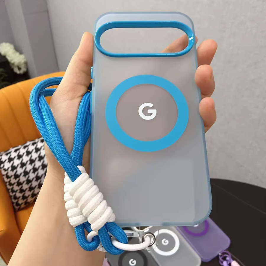 Limited Edition Candy Color Magnetic Charge Case mit tragbarem Armband für Google Pixel 10, 9 Pro XL und 8 A Pro in Schwarz, stoßfeste Schutzhülle - Bild 2