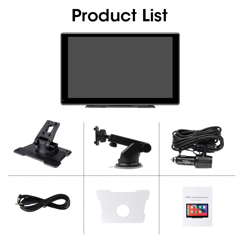 Develuck 10,1 Zoll 4K Dash Cam mit Carplay, Android Auto und GPS Navigation, schwarzer Auto DVR Recorder mit drehbarer Halterung und Backup-Kamera - Bild 6