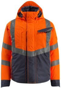 Mascot Hastings Winterjacke in Orange/Schwarzblau, Größe 3XL, EN ISO 20471 Klasse 3 mit Cordura - Bild 1