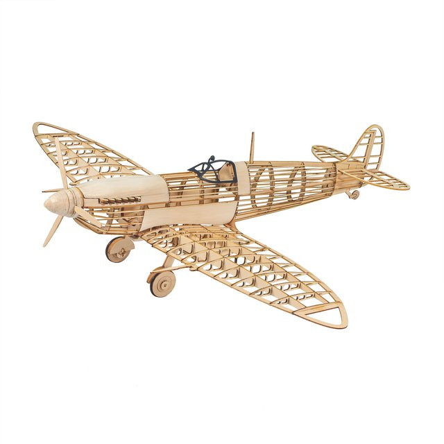 Echte Falke Spitfire Kämpfer, Holz Modell Set, DIY Montage - Bild 1