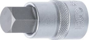 BGS Bit-Einsatz Innensechskant 17 mm mit 12,5 mm Innenvierkant in Silber - Bild 1