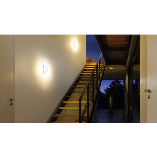 Steinel RS LED M1 S Wand- und Deckenleuchte mit Bewegungsmelder, Edelstahl und Kunststoff, warmweiß, 8,8 W, 759 lm, 3000 K, IP20, silber/weiss - Bild 2