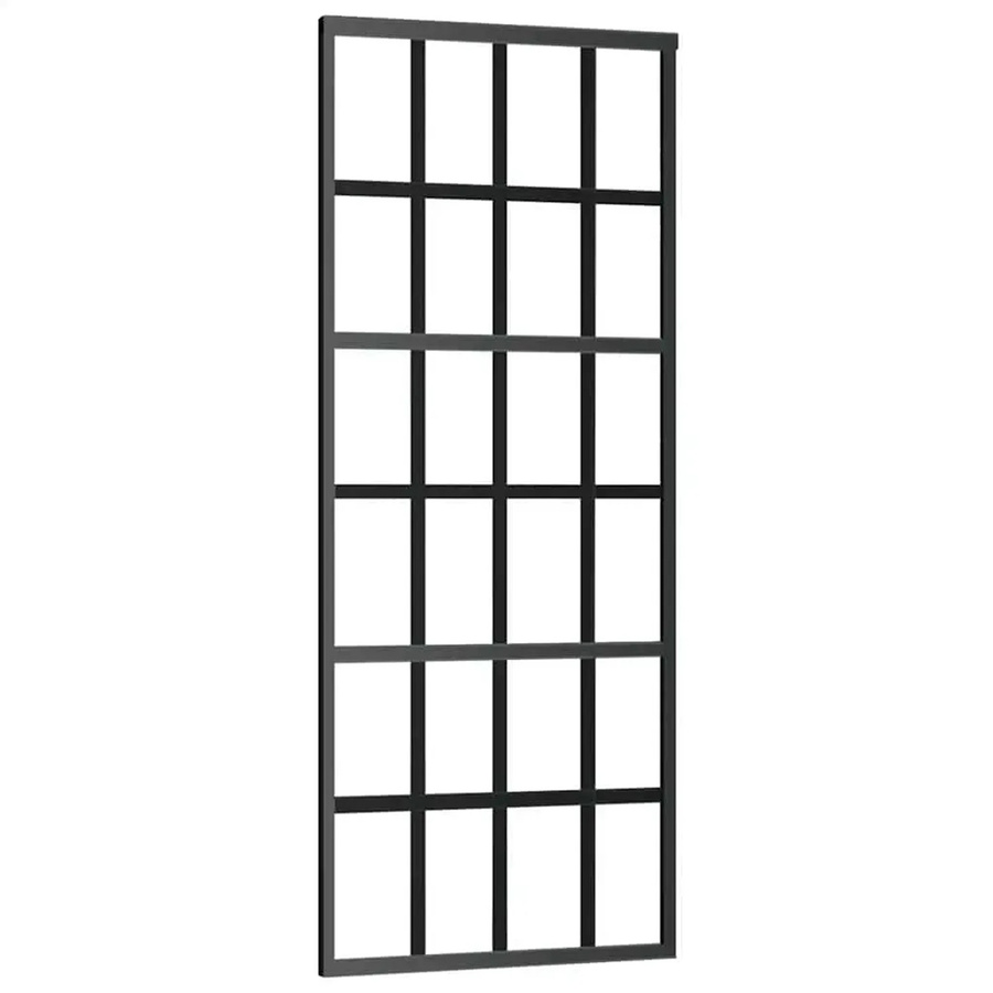 vidaXL Schiebetür aus ESG-Glas und Aluminium in Schwarz, B/H: 76 x 205 cm - Bild 2
