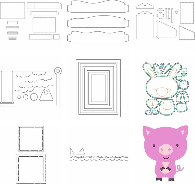 Metall Stanzform Herzen verschlungen für DIY Scrapbooking und Bastelarbeiten in Silber - Bild 1