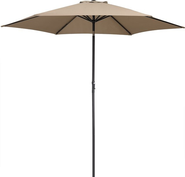 KINGSLEEVE Marktschirm aus Aluminium in Taupe mit Ø 300 cm und UPF 80+ UV-Schutz - Bild 1