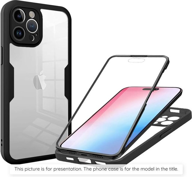 Techsuit ColorVerse 360 Schutzhülle für Xiaomi Redmi 15C 5G und 15C 4G in Schwarz und Transparent - Bild 1
