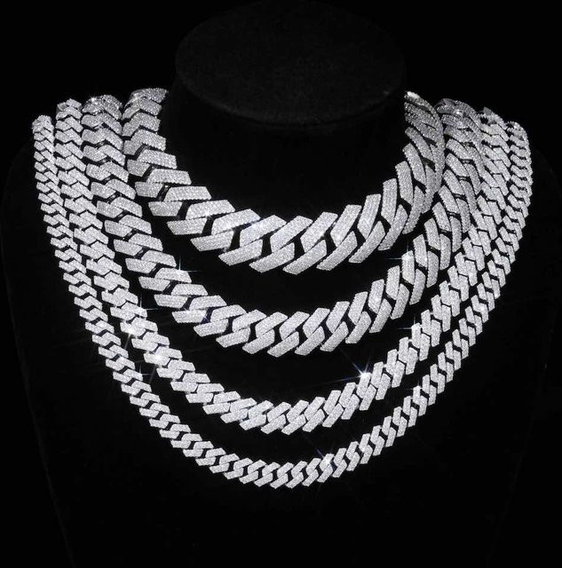 ESKEEM Halskette, Iced Out Cuban Link, Zirkonia, Unisex - Bild 1