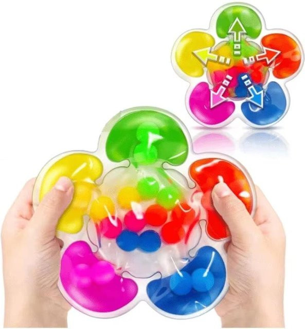 Topmix Montessori Fünf-Farben-Erkennung Quetschspielzeug Sortier-Sensorikbälle, ab 3 Jahre - Bild 1