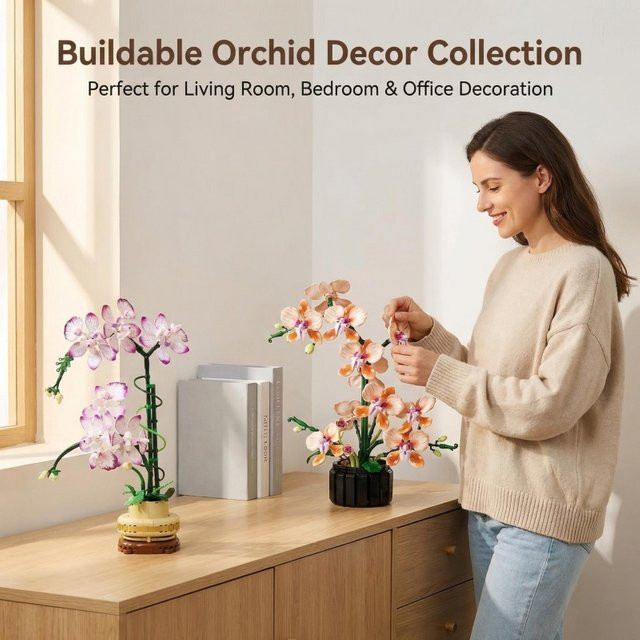 CACO BLOCKS Orchideen-Baustein-Set, 2-teiliges Set - Bild 1