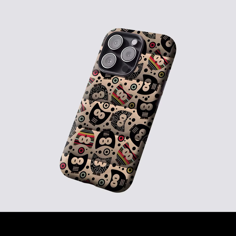Potdemiel Robuste Handyhülle mit Eulenmuster für iPhone 17 16 15 14 13 Pro Max Plus, Magnetisch, Mehrfarbig - Bild 2