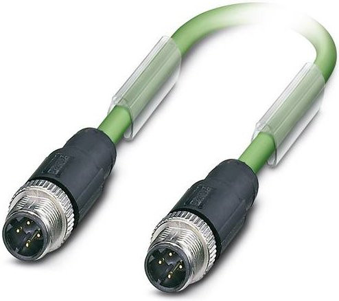 Phoenix Contact Sensor-Aktor-Datensteckverbinder M12 Stecker gerade, 4 Polzahl, grün, 5,00 m Länge - Bild 1