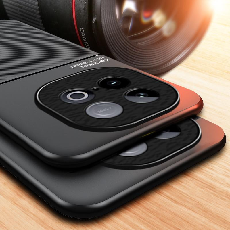 Schutzhülle für iQOO Z10 Turbo Pro in Schwarz mit magnetischer Metallplatte für die Autohalterung - Bild 2