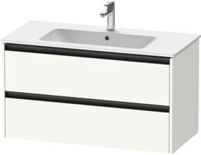 Duravit Waschtischunterschrank Ketho.2 in Weiß Matt, wandhängend mit 2 Schubladen, B/T/H: 101 x 48 x 55 cm - Bild 1