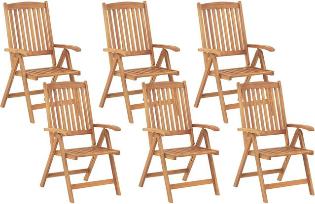 Beliani Gartenstuhl aus Akazienholz in Braun, B/T/H: 69 x 54 x 105 cm - Bild 1