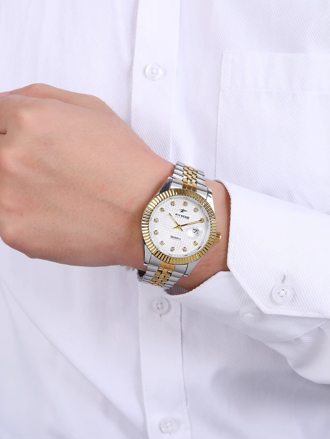 RICECGO Armbanduhr Quarz, Edelstahl, Diamant, Herren - Bild 2