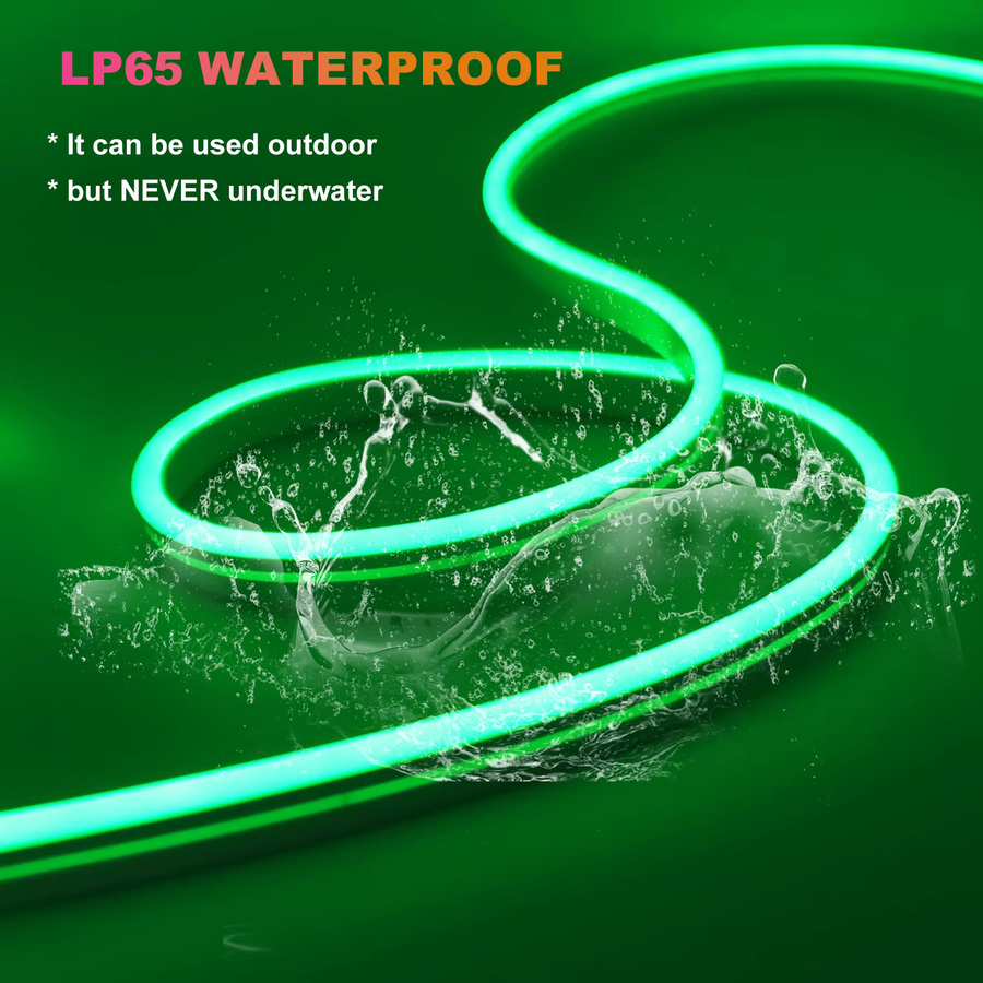 HEGEHE RGB Neon Flex LED Streifen mit Fernbedienung, USB-Betrieb, wasserdicht und selbstklebend, Multicolour - Bild 4