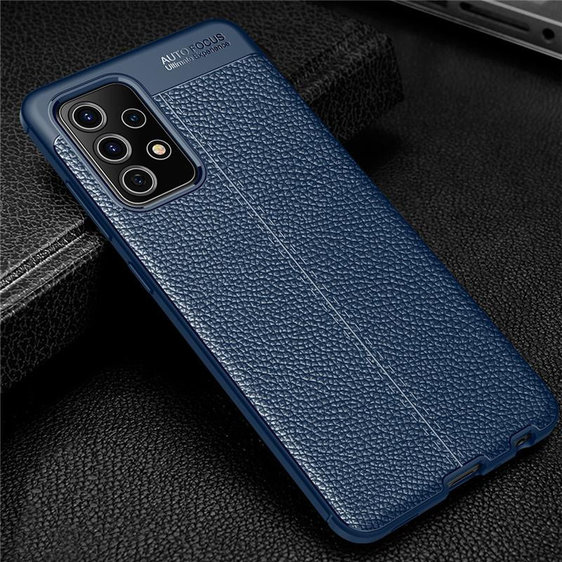 Stoßfeste Handyhülle für Samsung Galaxy A52 aus Leder in Schwarz - Bild 2