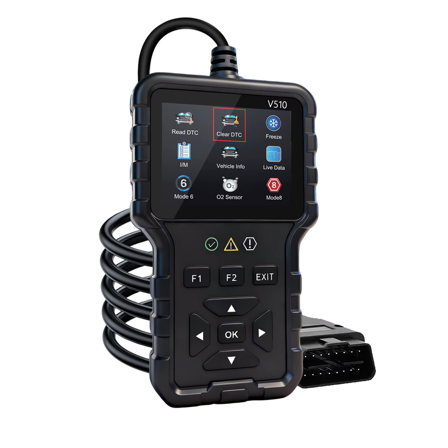 Jexiwe V510 Professionelles OBD2-Autodiagnosegerät in Rot und Schwarz mit Code-Leser und Echtzeit-Datenübertragung - Bild 1