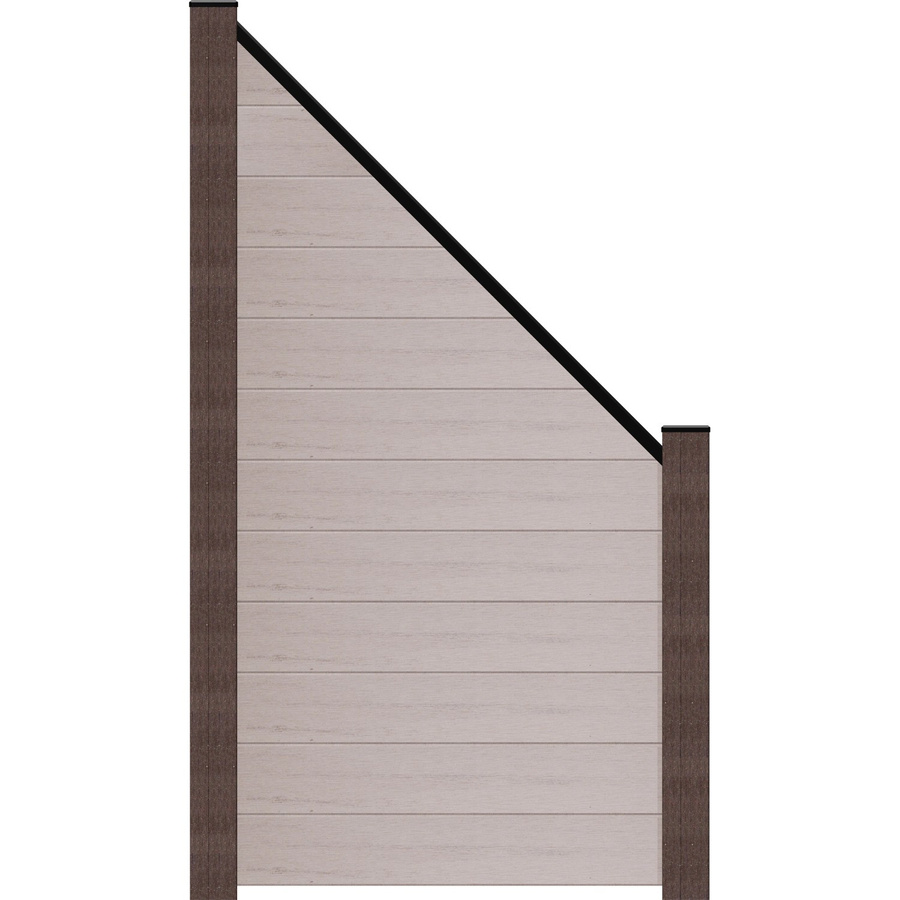 GroJa Steckzaun Solid Abgeschrägt Bi-Color Sand H: 90 cm, B: 180 cm, T: 90 cm, Tiefe: 1,9 cm - Bild 2