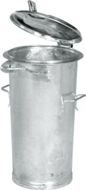 Renner System-Mülleimer mit Flip-Lid aus Stahl in Silber, 50 l - Bild 2