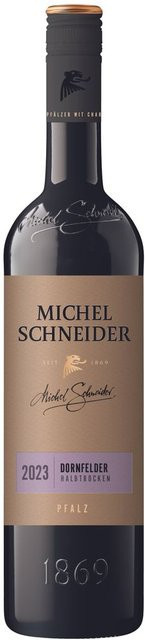 Michel Schneider Dornfelder Pfalz Qba Rotwein halbtrocken 0,75 l - Bild 1