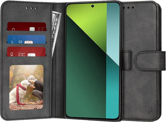 Techsuit Diary Book Hülle für Xiaomi Poco X6 und Note 13 Pro 5G in Schwarz - Bild 1