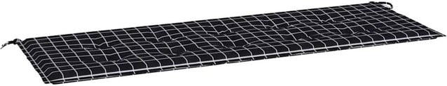 vidaXL Gartenbank-Auflage aus Oxford-Gewebe in Schwarz-weiß mit Karomuster, B/T/H: 150 x 50 x 4 cm - Bild 1