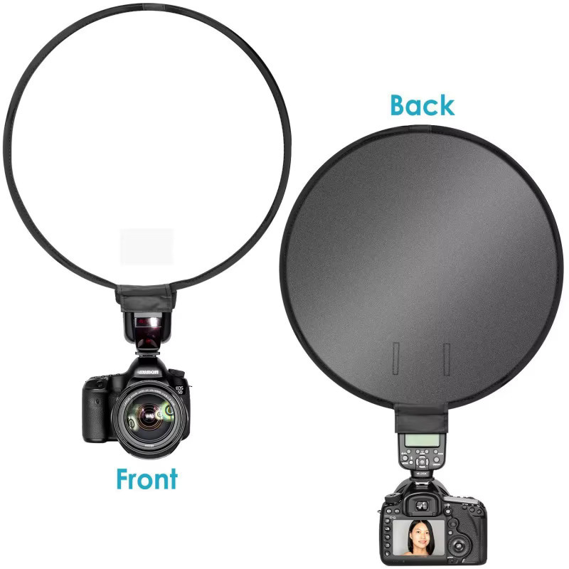DIXSG Kamera-Softlight-Abdeckung mit rundem Blitzdiffusor für DSLR-Kameras, Durchmesser: 40 cm - Bild 2