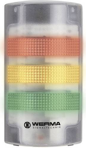Werma Kombi-Signalgeber LED 691.200.68 Weiß Dauerlicht und Blinklicht 230 V/AC 85 dB - Bild 1