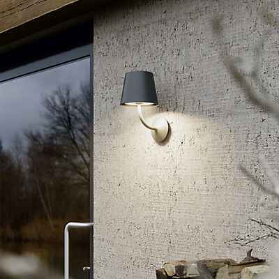Sigor Nupara LED Wandleuchte in Anthrazit, moderne Zylinder-Leuchte für dein Wohnzimmer - Bild 1