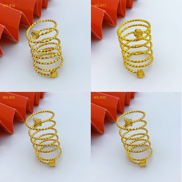 XUHUANG Spiral-Herzring, 916 Gold, Damen - Bild 1
