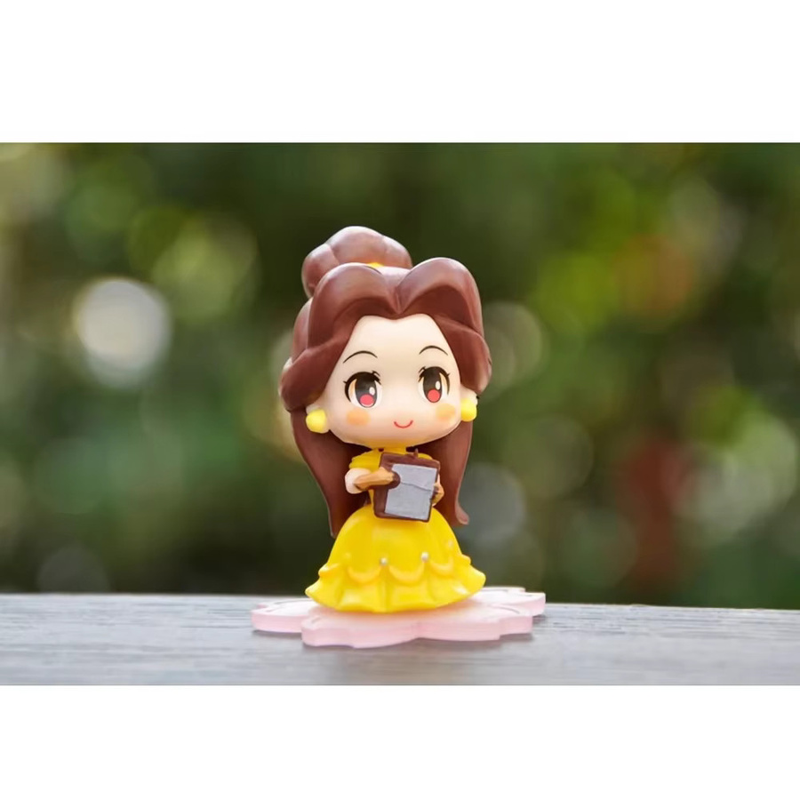 Bandai Disney Prinzessinnen Figuren Set, 9er Pack Kawaii Mini Figuren mit Rapunzel, Schneewittchen, Jasmin, Mulan und Ariel, Mehrfarbig, Höhe: 6 cm - Bild 2