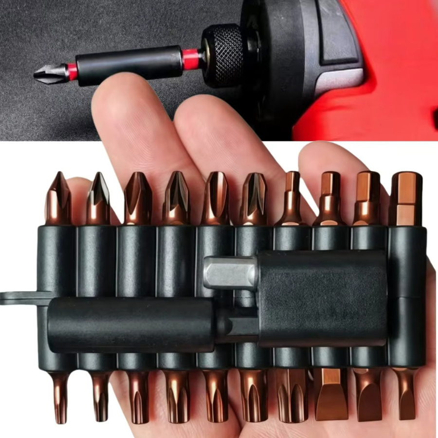 Probon 22-teiliges Schraubendreher-Bit-Set aus S2-Stahl in Schwarz mit Organizer-Hülse und magnetischem Bithalter - Bild 3