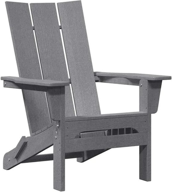 vidaXL Klappbarer Adirondack-Stuhl Hellgrau B: 80,5 cm, T: 74,5 cm, H: 92 cm - Bild 1