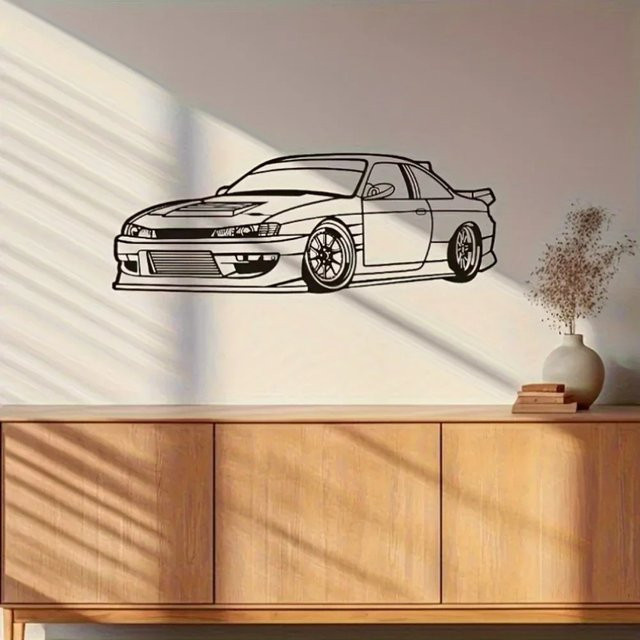 CIFBUY 3D Metall Wandkunst Auto Dekoration in Schwarz - Bild 1