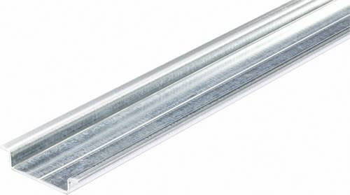 HellermannTyton DELTA-3/BV 181-47051 Hutschiene aus ungelochtem Stahlblech in Silber, Länge: 2000 mm - Bild 1