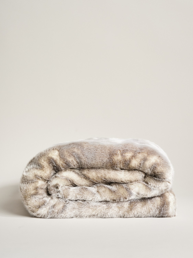 STAR HOME Webpelzdecke als kuschelige Felldecke in Silberfuchs, Farbe: Silber/Grau, B/T: 140 x 190 cm - Bild 1