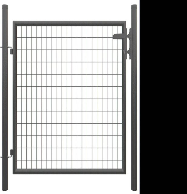 T & J Einzeltor inklusive Pfosten in Anthrazit B: 125 cm, H: 103 cm - Bild 1